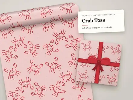 Crab Toss wrapping paper